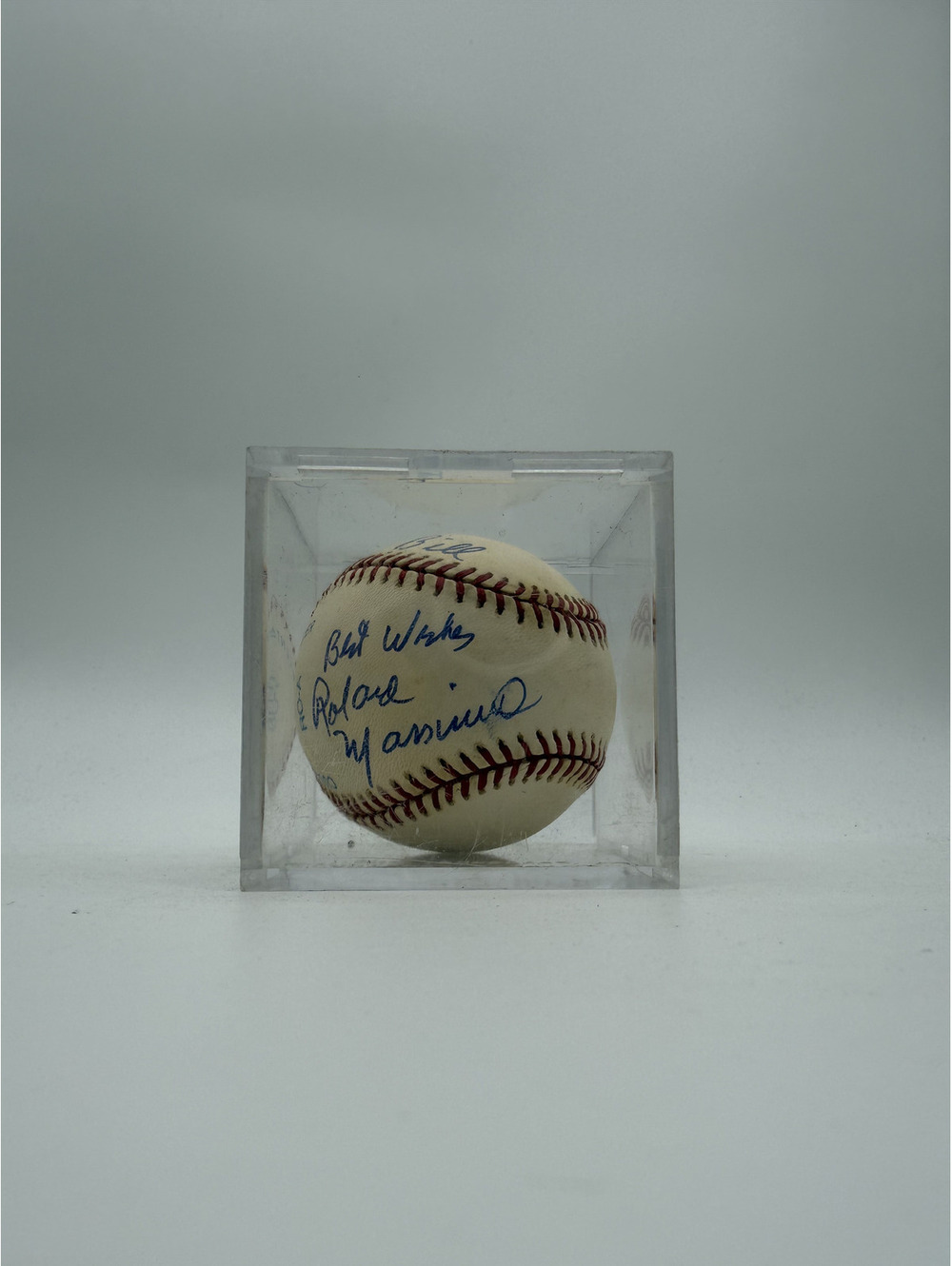 Signed Rawlings Official Baseball with Display Case